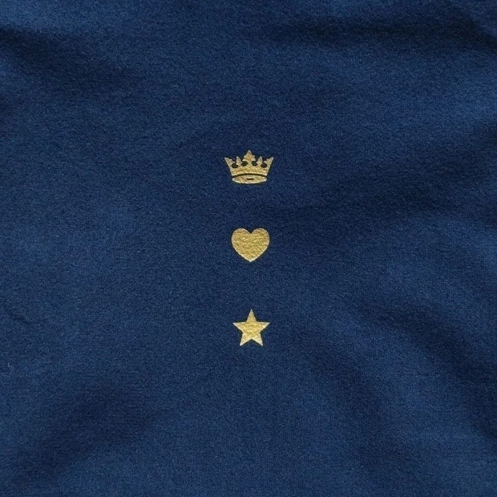 ipsy Gold Crown Heart Star Royal Blue Velvet Glam Bag Plus November 2021